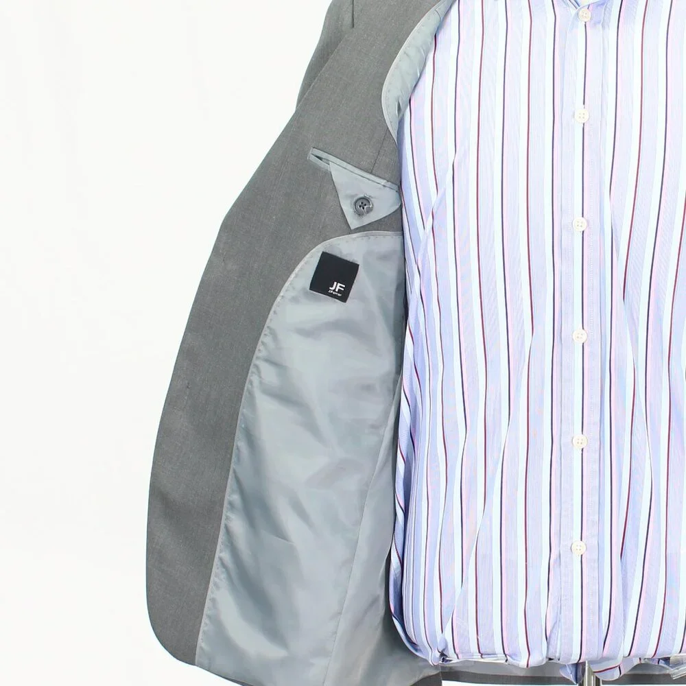 J. Ferrar 36S Gray Solid 2-Button Sport Coat Blazer Jacket T640
